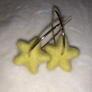 Fruity Pom Hoop Star Earring